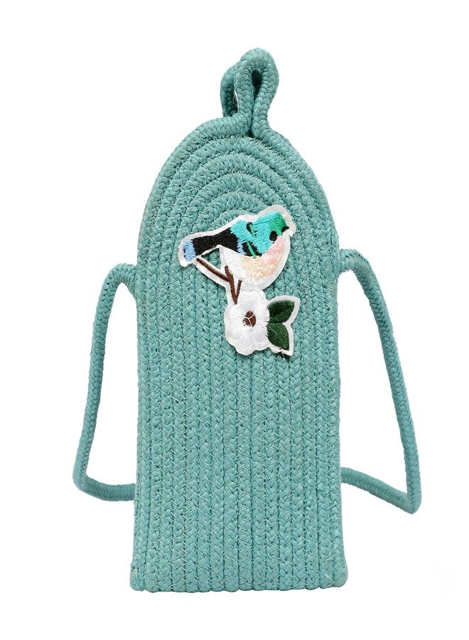 Ariya Women Mobile Sling Bag with Sticker (4082 | Sky Blue) Handcrafted PP & Cotton Blend Sling Bag, Perfect for Ladies & Girls, Lightweight Crossbody Bag for Daily Use, Casual, Travel & All Occasions - Image 1